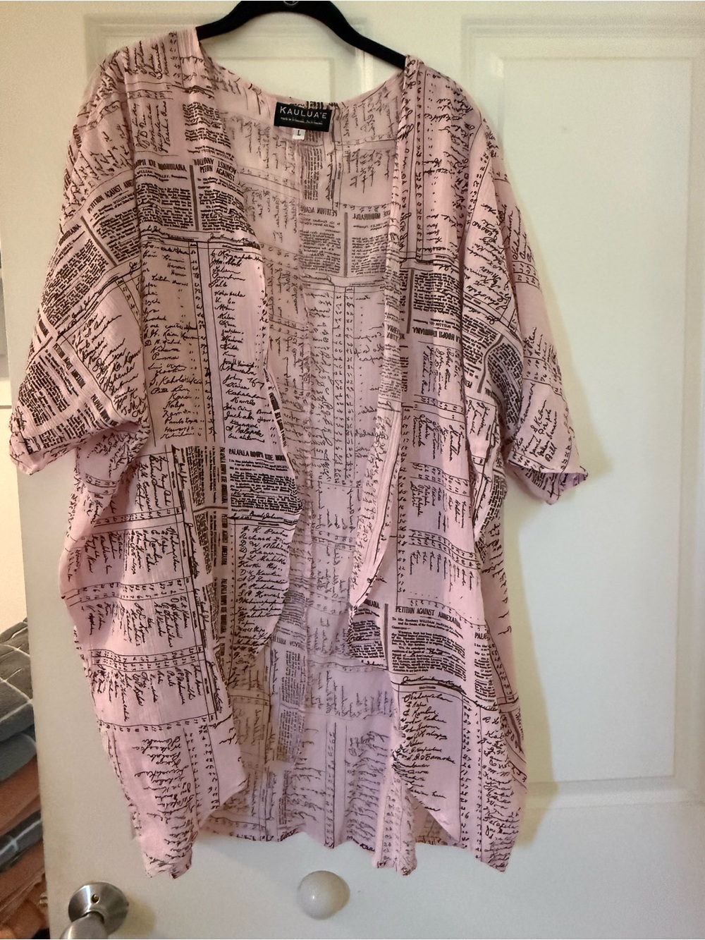 Kaftan-Style Tunic Top by in Light Pink